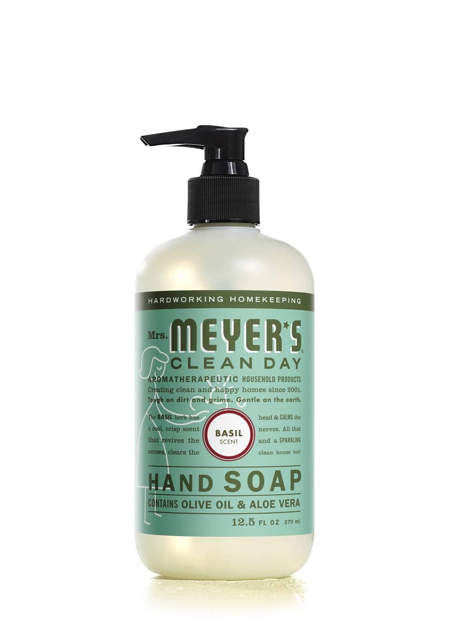 Mrs. Meyer's Liquid Hand Soap New Everyday 6 Scent Variety Pack, 1 Rainwater, 1 Oat Blossom, 1 Plumberry, 1 basil, 1 lavender, 1 Lemon Verbena , 6 CT
