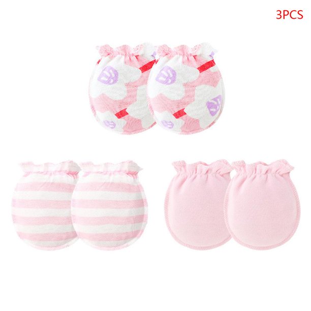 5 3 par/set de guantes para bebé de 0 a 6 meses, guante antiagarre para recién nacido, cubierta fina para pies