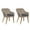 Brown, variant on vidaXL Patio Chairs 2 Pcs Patio Wicker Dining Chair with Cushions Poly Rattan