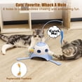 thumbnail image 6 of 3 In 1 Fully Automatic Cat Toy Interactive Cat Toys for Indoor Cats, Motion Activate Automatic Cat Toys, Hunting Chase Hide and Seek Game, Plush Rat Tail & Whack A Mole & Rotating Feather Wand, 6 of 8