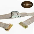 thumbnail image 4 of "TWO E Track Straps, 2"" x 16' Durable Cam Buckle Cargo TieDown, Heavy Duty Grey Polyester Tie-Down Cam Strap, ETrack Spring Fittings, Tie Down Motorcycles, Trailer Loads, by DC Cargo Mall", 4 of 7