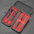 thumbnail image 1 of Nail Clipper Manicure Set, Professional 7 in 1 Stainless Steel Pedicure Kit With Black PU Leather Case, 1 of 2