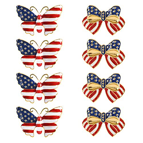 Download Peony Man 8 Pieces Patriotic Napkin Rings American Flag Theme Butterfly Bow Tie Metal Napkin Holders Table Decor Set For Independence Day 4th Of July National Party Decoration Walmart Com Walmart Com