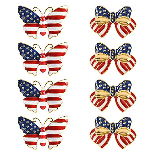 Download Peony Man 8 Pieces Patriotic Napkin Rings American Flag Theme Butterfly Bow Tie Metal Napkin Holders Table Decor Set For Independence Day 4th Of July National Party Decoration Walmart Com Walmart Com