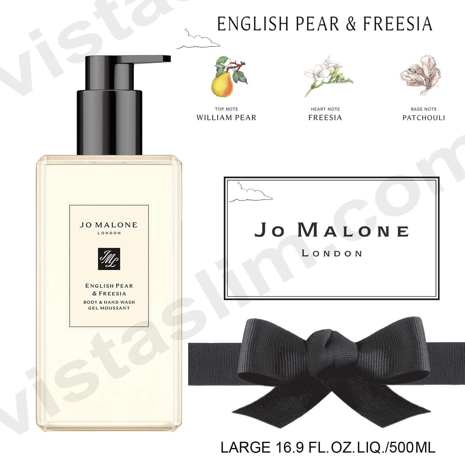 Jo Malone English Pear & Freesia 16.9oz/500ml Body & Hand Wash (OEM) - Essence Of Autumn & Limited Edition