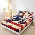 thumbnail image 4 of jejeloiu Extreme Sports Motorcycle Queen Sheet Sets,Watercolor Splash Ink Bed Set For Boys Teens 4pcs, 4 of 7