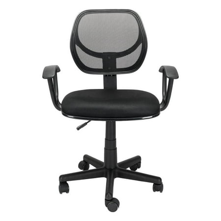 Home Office Room Use Nylon Five-star Feet Mesh Chair Black