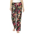 thumbnail image 2 of Lsque Many Kind Of Flowers Print Women's Pajama Pants, Lounge Pant - Comfortable Home Wear,Elastic Waistband, Stylish Design-XX-Large, 2 of 9