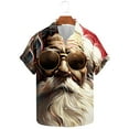 thumbnail image 3 of Mens Christmas Hawaiian Shirt Casual Button Down Shirts Funny Santa Claus Printed Blouse Short Sleeve Pullover Christmas Tree Sweatshirt Xmas Party Holiday Shirt Festive Santa Tops, S-5XL, 3 of 4