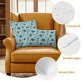 thumbnail image 2 of 2 Pack Outdoor Waterproof Throw Pillow Covers,Ombre Turquoise Wild Flower Decorative Square Pillow Case Patio Pillowcases for Chair Couch Sofa 18x18in, 2 of 9