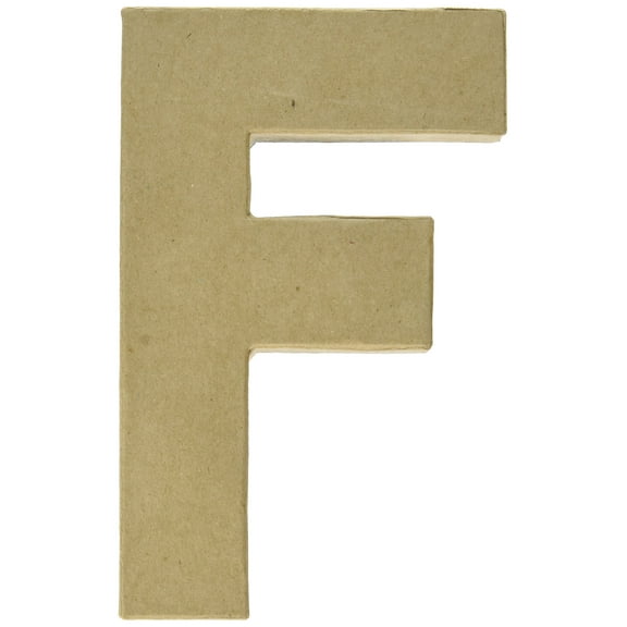 Paper Mache Letter 8"X5-1/2"-Letter F