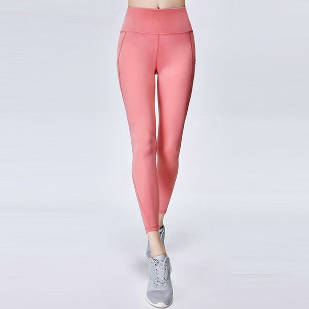 Womens High Waisted Leggings with Side Pockets,Soft Athletic Tummy