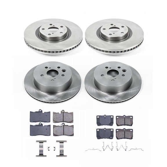 Ultimate Brakes Front and Rear Ceramic Brake Pad and Rotor Kit with Hardware WM81323
