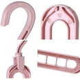 thumbnail image 5 of 1 Pack Clothes Hangers Space Saving Cascading Plastic Hanger Organizer Magic Plastic Hangers Closet Space Saver, Pink, 5 of 5