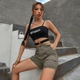 thumbnail image 5 of EMMIOL Women's Mid Waist Cargo Shorts Elastic Waist Casual Summer Cotton Shorts with Pockets, 5 of 7