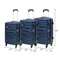 thumbnail image 4 of YYAO Carrying Case Set of 3 with TSA Lock Rotator 20" 24" 28" (Navy Blue), 4 of 9