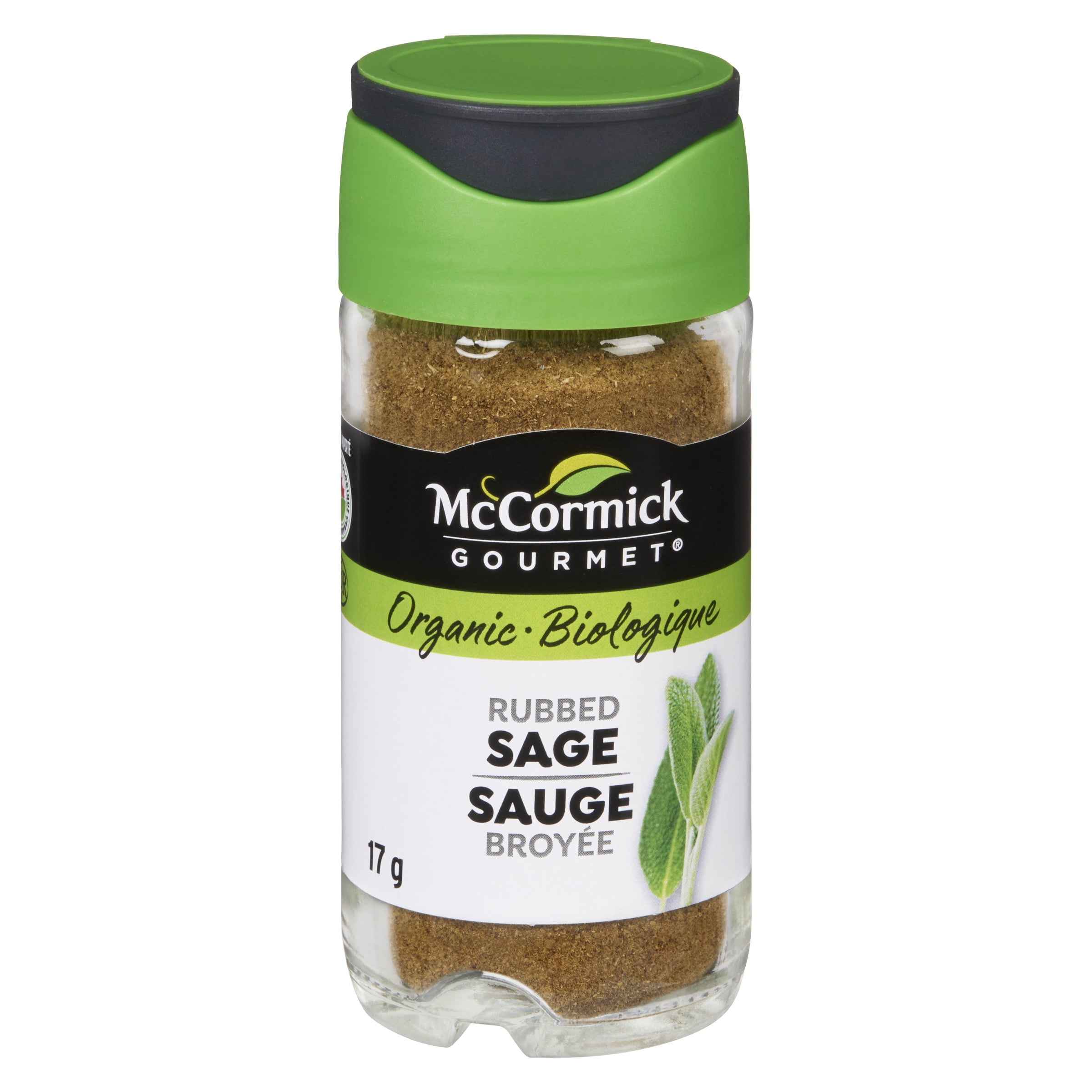 McCormick Gourmet, New Bottle, Premium Quality Natural Herbs & Spices, Organic Rubbed Sage