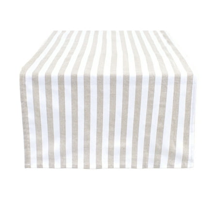 

Fennco Styles Soft Thick Striped 100% Pure Cotton Table Runner 16 x 90 Inch