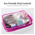 4Pcs Crystal Clear PVC Travel Toiletry Bag Kit for Women Men