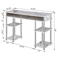 thumbnail image 6 of UrbanPro Contemporary Wood No-Tools Student Desk in White Faux Marble, 6 of 7