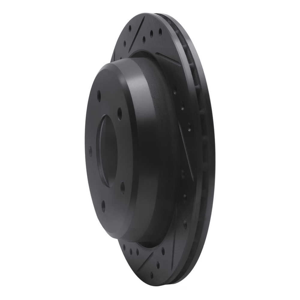 Dynamic Friction Company 633-47027L DFC Brake Rotor - Drilled And Slotted - Black