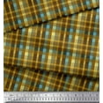 thumbnail image 2 of Soimoi Yellow Heavy Canvas Fabric Check Check Print Fabric by Yard 58 Inch Wide, 2 of 3