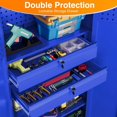 thumbnail image 6 of Fesbos Metal Storage Cabinet with Multifunctional Pegboard, 71" Steel Utility Cabinet with Adjustable Shelves and Doors, Double Lockable Garage Cabinets with 2 Drawer, 6 of 7