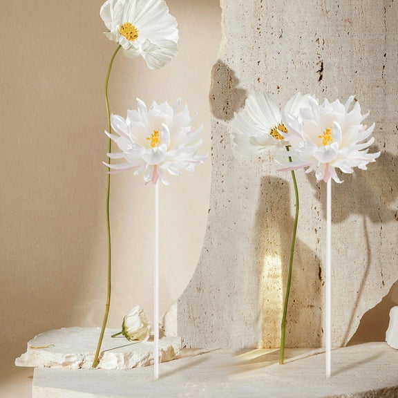 40 Pcs Bendable Wire for Crafts Floral Stem Arrangement Supplies DIY Stems Crafting White