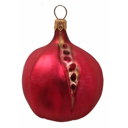 Pinnacle Peak Trading Co Pomegranate Polish Mouth Blown Glass Christmas Ornament (Set of 2