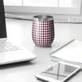 thumbnail image 4 of Christmas 12oz Stainless Steel Insulated Wine Tumbler with Lid and Straw – Double Wall Vacuum Mug for Hot & Cold Drinks, 304 Steel Interior, Sweat-Free Design, 4 of 5