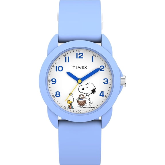 Timex Youth Peanuts Youth Spring 30mm Watch - Blue Strap White Dial Blue Case