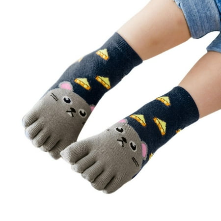 

Relanfenk Baby Socks Toddler Kids Girls Boy Cartoon Animal Five Anti Slip Cotton Sock