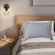 thumbnail image 5 of Super Soft Pillow Core - Plantillas de almohada de poliéster en pack de 2, 48x74cm (18,5x29,1 pulgadas) - soporte medio, transpirable, blanco/verde/gris, 5 of 6