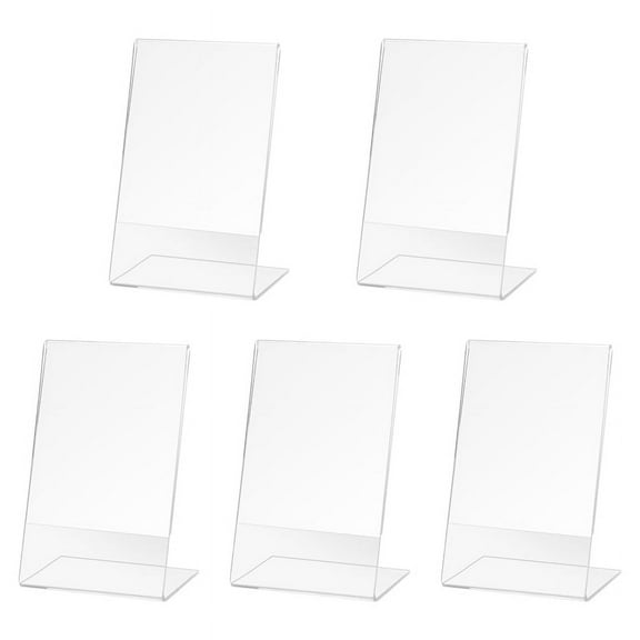 5Pcs Office Acrylic Display Leaflet Stands Counter Plastic Message Board Menu COLLEGE Holder for Business Poster