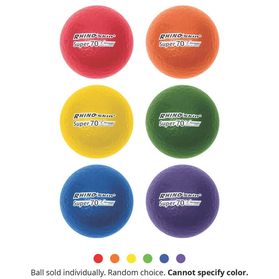 Champion Sports 2.75 Inch Rhino Skin High Bounce Super 70 Foam Ball (Colors May Vary)