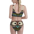thumbnail image 3 of Daiia Boho Owl printed 2 piece Swimsuit Bikinis for Women High Waisted Racerback Bathing Suits Summer Tummy Control Scoop Neck Swimwear-X-Large, 3 of 8