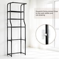 thumbnail image 4 of NUBILY Over The Toilet Storage Cabinet, Metal Bathroom Shelf Organizer with Paper Holder and Hooks, 3 Tier, Black, 4 of 9