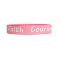 thumbnail image 1 of Cancer Wrist Breast Bracelet Awareness Silicone Band Ribbon Bracelets, 1 of 5