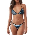 thumbnail image 1 of KLL Ensemble Bikini Imprimé Dragon Tempête Bleue pour Femmes, Ensemble Bikini Deux Pièces avec String et Bas Aguichant, 1 of 6
