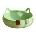 thumbnail image 2 of Cama para gatos de cuerda tejida, sofá de casa transpirable para gatitos con pelota de cuerda para jugar, cesta para dormir para interiores, otros S, 2 of 8