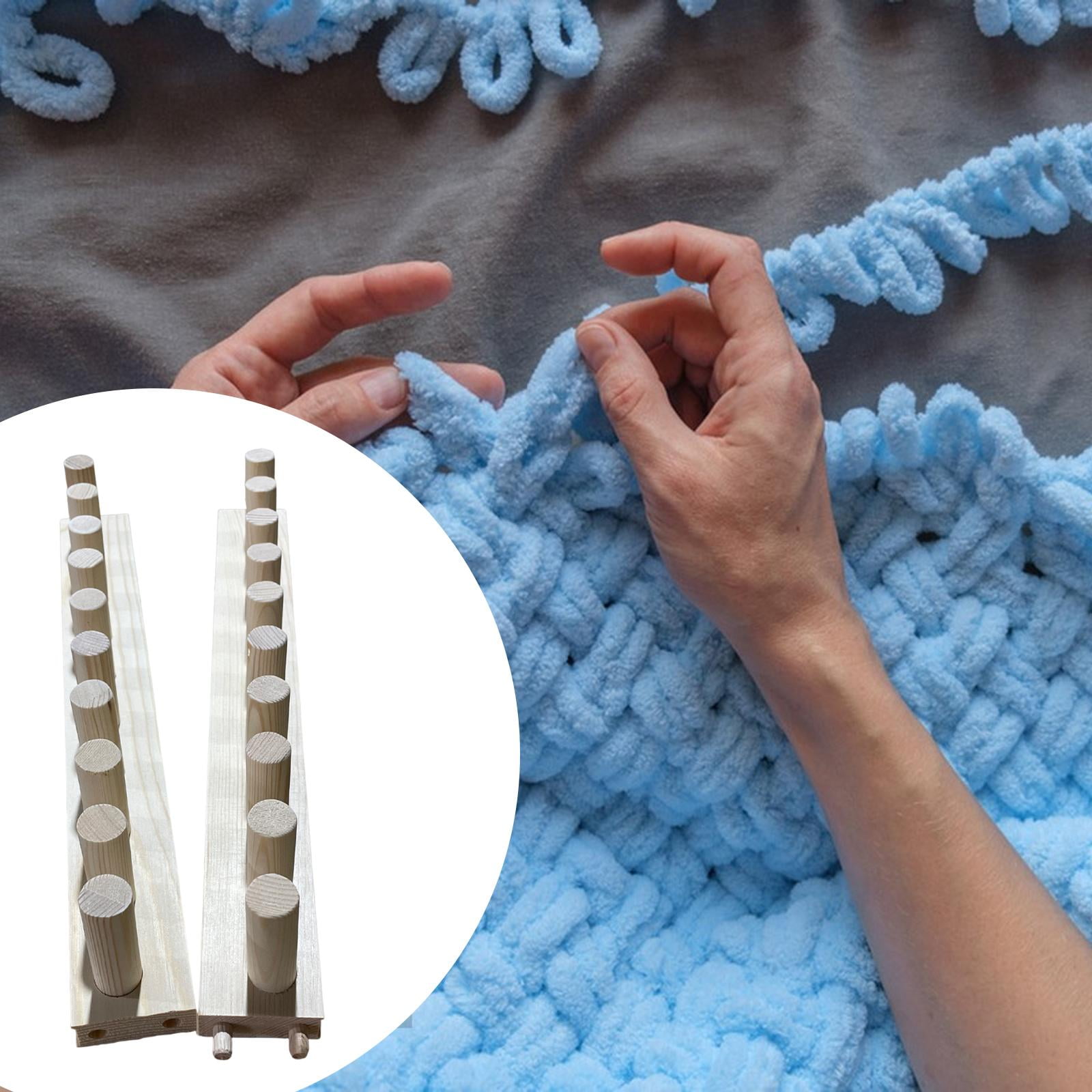 GUOOL Knitting Frame, Hand Knitting Frame for Ceilings, DIY, Wooden Peg Frame, Weaving Tool Not Required, Modular Design for Beginners, Hobby, Home Decor