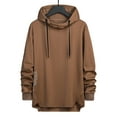 thumbnail image 1 of pstuiky Camisas casuales de manga larga para hombre, Sudadera con capucha deportiva de manga larga para hombre, holgada, de color liso, informal, para hombre salir tops m, 1 of 2