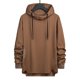 thumbnail image 1 of pstuiky Camisas casuales de manga larga para hombre, Sudadera con capucha deportiva de manga larga para hombre, holgada, de color liso, informal, para hombre salir tops m, 1 of 2