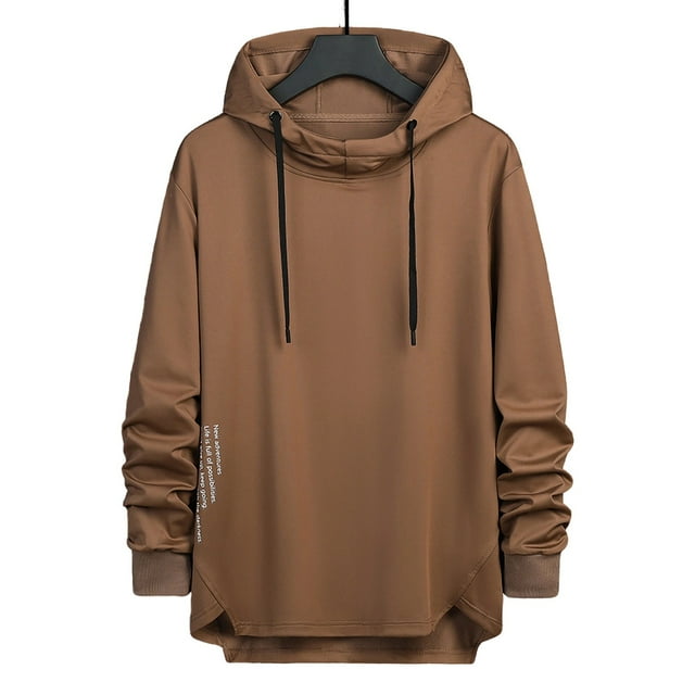 pstuiky camisas de manga larga para hombre, Sudadera con capucha deportiva de manga larga para hombre, holgada, de color liso, informal, para hombre tops de invierno para hombre s