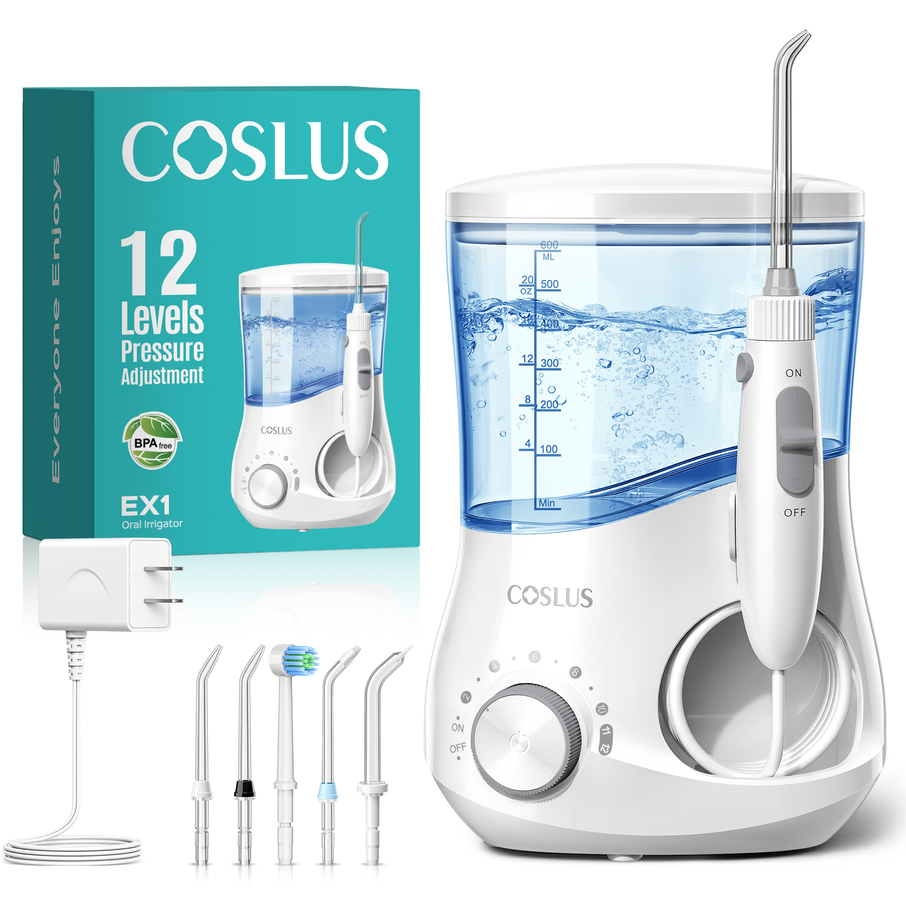 COSLUS Countertop Water Flosser for Family