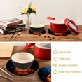 thumbnail image 6 of Fire Music Note Round Woven Potholders Set Trivets for Hot Dishe Heat Resistant Non-Slip Trivets for Cooking and Baking Kitchen Home Decor, 6 of 7
