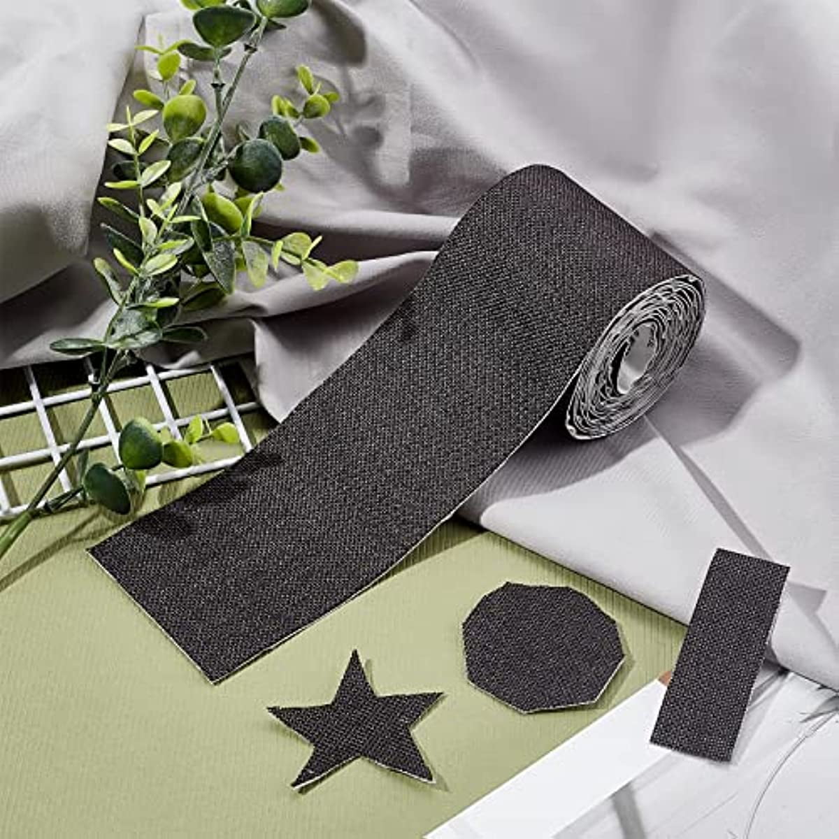 Self-Adhesive Linen Fabric Patch Black Fabric Repair Patch Decorative Patch  Clothes Patches for Mending Pockets Knees Elbow Sofa Pants Jeans Couch DIY  Crafts Making 
