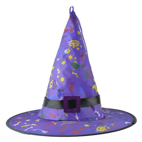 Gallickan Witch Hats for Girls, Halloween Witches Hats, Womens Girls Witch Hat, Halloween Decoration for Garden Yard Indoor Outside Party Decor, Purple