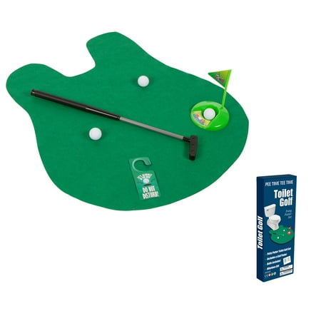 Toilet Golf Joke & Novelty Set - Play Golf on the Toilet By EZ Drinker