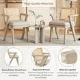 thumbnail image 6 of Euroco Mid-Century Accent Chair with Handcrafted Rattan Backrest and Padded Seat for Leisure, Bedroom, Kitchen, Living Room, Enterway, Natural, 6 of 9